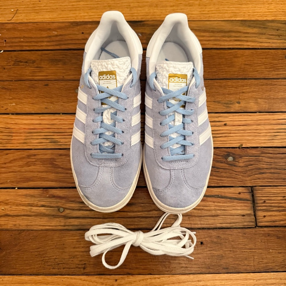 Adidas Sky Blue Gazelle Platforms